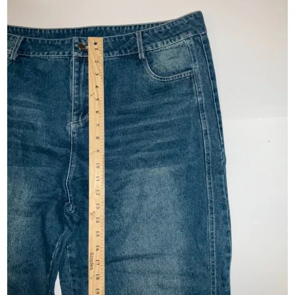 Womens Barrell Jeans Grunge Emo Indie Streetwear Size 34 - Picture 6 of 8